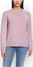 Womens Ella Moss Ribbed Crew Neck Sweater Purple X-Small XS