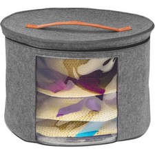 Extra Large Round Hat Storage Box for Women & Men Pop Up Felt Hat Box Organizer