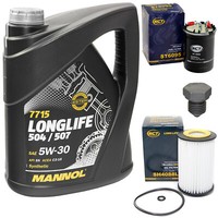5L ÖL Set Inspektion Kraftstoff ÖLfilter ÖLschraube FüR Skoda Rapid 1.6 115 PS