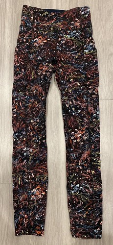 Lululemon Floral Colorful Printed Leggings Size 2 NWOT 24”