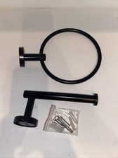 Black Toilet Paper Holder and Towel Ring Hand Towel Holder Bathroom