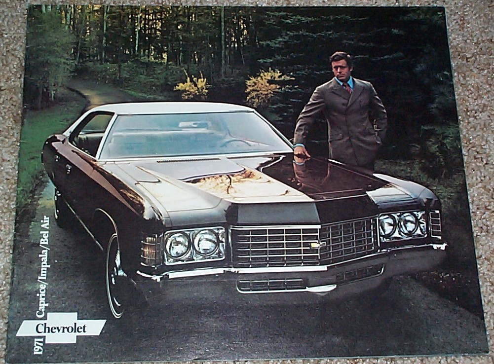 希少 1971 年インペリアル グラス ヴィンテージ初版コレクタープレート 1971 Chevrolet Impala Caprice Bel Air FS Vintage Dealer Sales