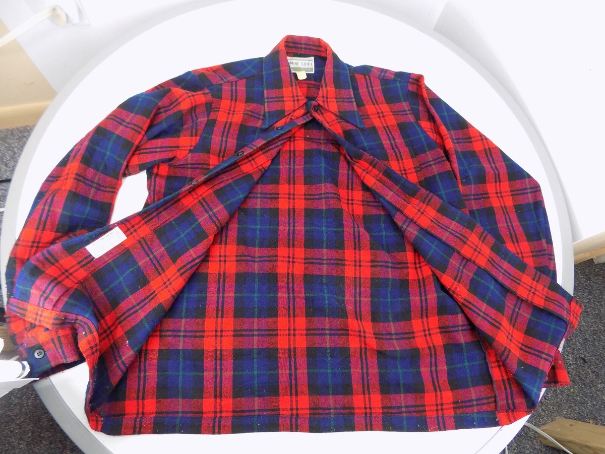 Maine Guide Ll Bean Buffalo Plaid Jacket Vtg Maine Guide