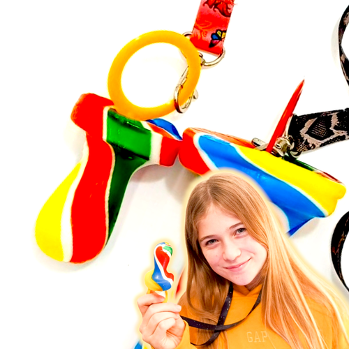 Dummy Lollipop Halloween Lanyard Rainbow Dummies Candy Rock 60g Party