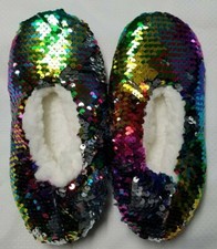 Magic Sequin Rainbow Girls Slippers