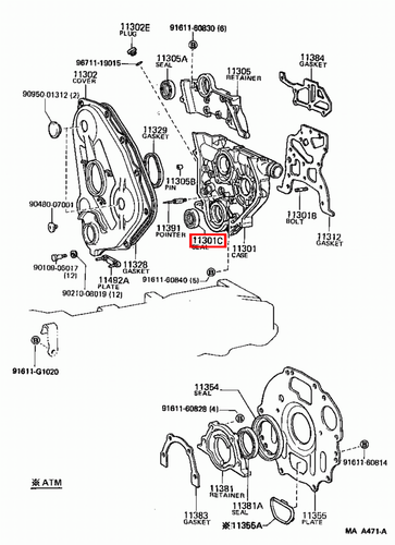 Genuine Hilux LN90 Hilux Surf LN130 2L Front Crankshaft Crank Oil Seal - Picture 19 of 20