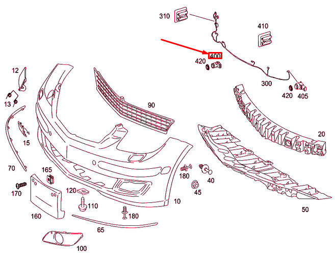 MERCEDES-BENZ B W245 Front Central Distance Sensor A16954205189999