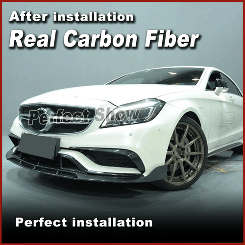 Fit for Mercedes Benz W218 CLS63AMG 2015-2017 REAL Carbon Fiber Front Bumper Lip - Picture 3 of 15