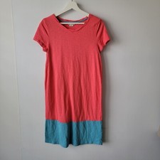 Boden Women's Shift T-Shirt Dress size 4R Colorblock short sleeve crew neck