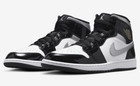 Nike Air Jordan 1 Mid SE 'Black White Metallic Silver' Men's Sneakers HV0789-010