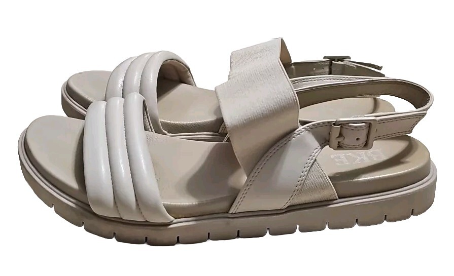 SAOLA BKE Sole Attlie sandali platform donna taglia 8 5 colore panna pelle P07