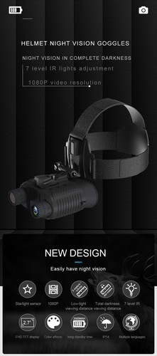 8X FHD 1080P Night Vision Binoculars Infrared Digital Head Mount Goggles Hunting - Picture 6 of 21