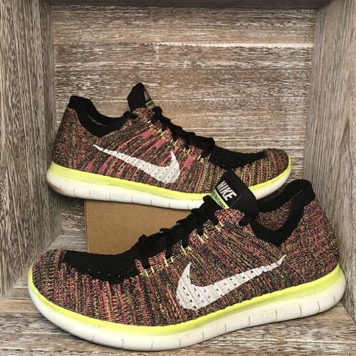 nike free rn flyknit neon yellow