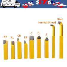 9Pcs 8x8mm Carbide Tipped Lathe Metal Cutter Cutting Tools Set Turning Boring UK