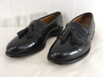 New Allen Edmonds Bridgeton Black Leather Slip-on Tassell Loafer Dress Shoes 8.5 Allen Edmonds BRIDGETON Black Leather Kiltie Tassel Loafers  main image 3