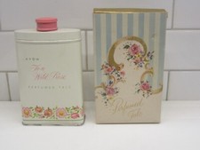 Vintage Avon To a Wild Rose Perfumed Talc Tin 2.75 oz Full New Old Stock