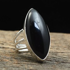 Black Onyx Gemstone 925 Sterling Silver Handmade Ring Jewelry All Size SP-77
