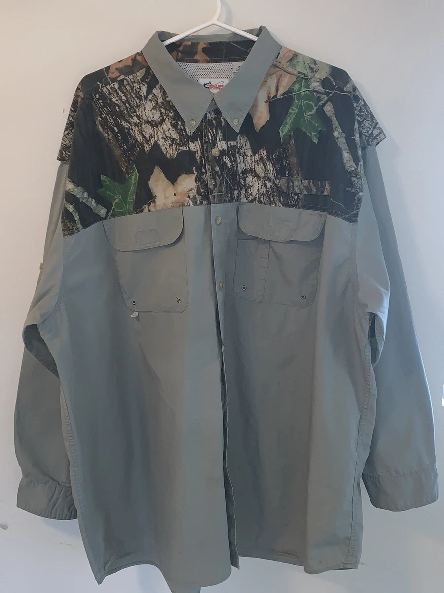 Chemise World Wide Sportsman Homme Taille XL – Kaki – Coton – Manches Longues