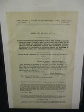 Government Report 1904 William H. Stringer vs United States Court Findings Claim