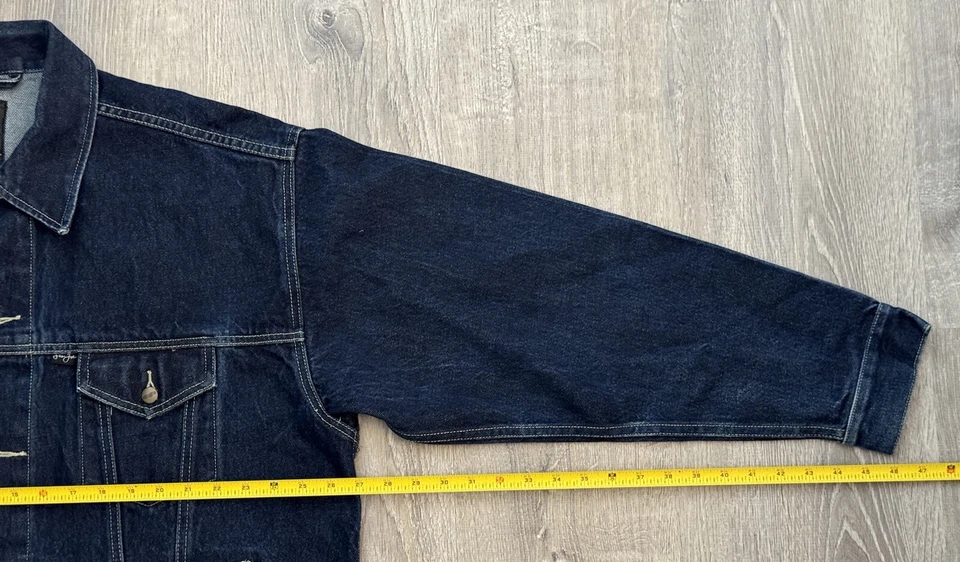 Chaqueta vaquera Sean John de colección años 90 manga larga abotonada para hombre XL lavado oscuro Foto 4 de 4