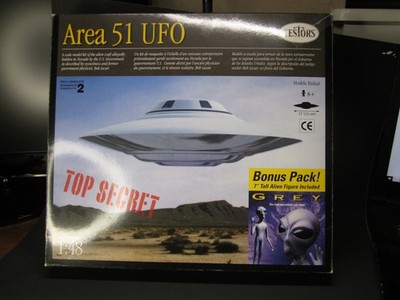 Testors 578X 1:48 Area 51 UFO Grey Alien Figure Model Kit for sale