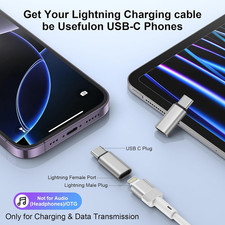 3Pack Apple Mfi Certified USB C to Lightning Adapter for Iphone 17E 17 Air ...