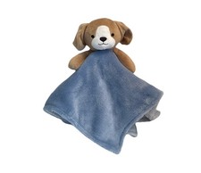 Carters Baby Blue Puppy Lovey Cuddle Plush Dog Security Blanket Infant Companion