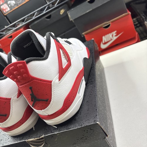 NUOVO Air Jordan 4 Retro Rosso Cemento Uomo Taglia 10,5 - Foto 5 di 9