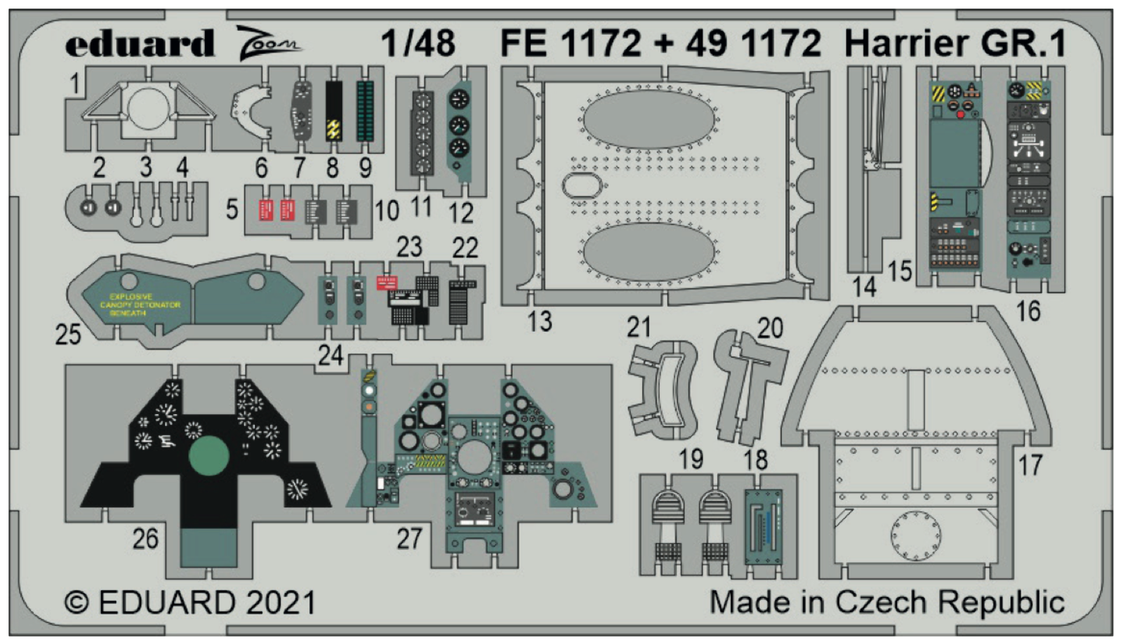 Eduard FE1172 1:48 BAe Harrier GR.1 1/48