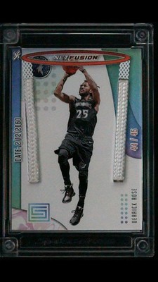 Derrick Rose Net Fusion 44/45 Game Used Net   Timberwolves   EN - Date Misprint