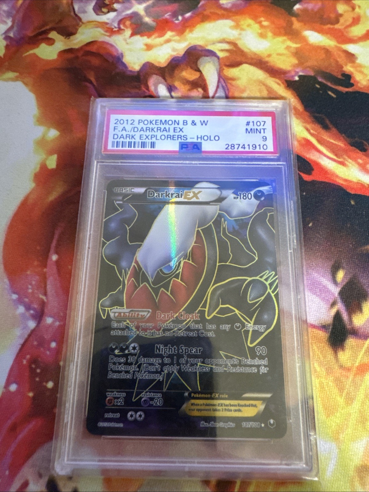Pokemon Darkrai EX Dark Explorers Full Art #107 PSA 9