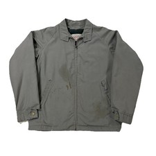 Vintage McGregor 60s Full Zip Blouson Zip Jacket Lined Grey Distressed Medium