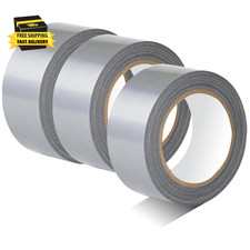 3-Pack Duct Tape Heavy Duty Waterproof Silver, 66 Yards X 1.88 Inch Total Strong