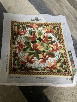 Schönes DMC ''Cyclamen'' K537 komplettes GOBELIN KREUZSTICH NADELSPITZEN-SET