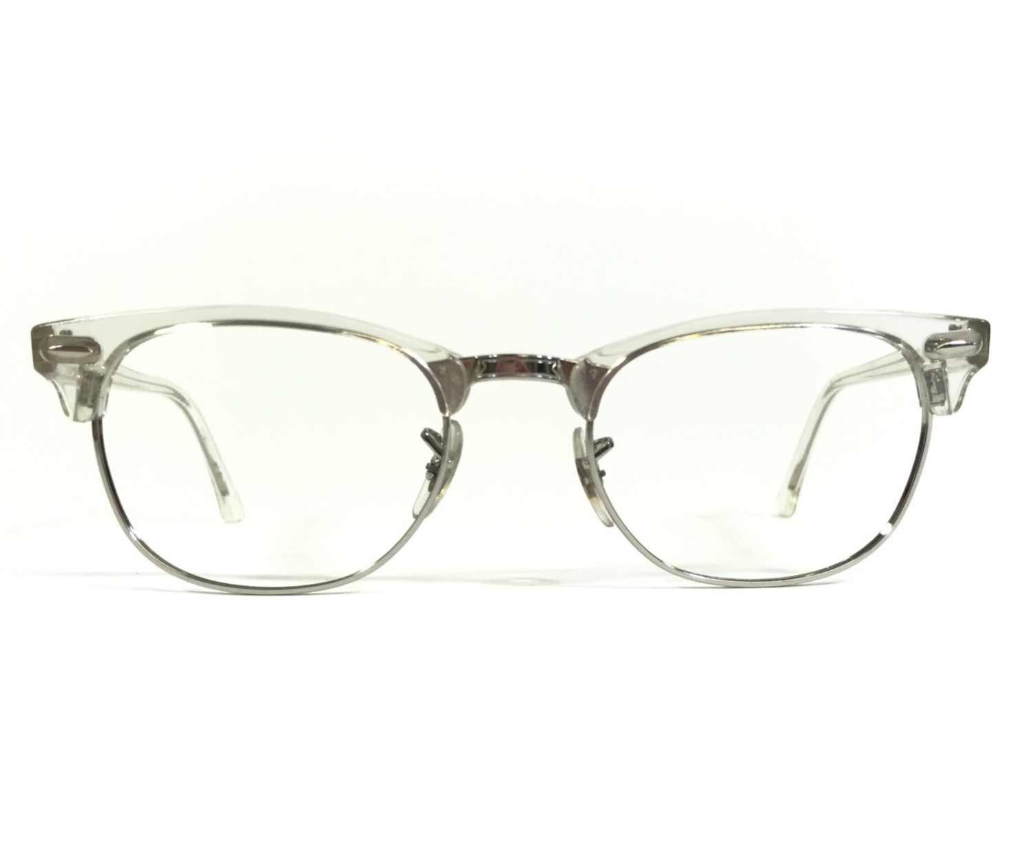 Frames Rb5154 2001 Clear Silver Clubmaster Full Rim 51-21-14