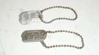 GI JOE 1960S ACTION SOLDIER (MEDAL) 2 DOG TAG W/ ORIGINAL CHAIN VINTAGE ORIGINAL