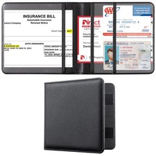 CoBak Car Registration  Insurance Holder Glove Box Organizer for Documents
