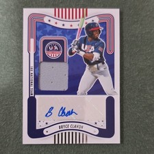 2024 Panini Stars & Stripes Bryce Clavon Auto Patch USA 18U SM-BC Baseball