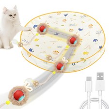 Interactive Cat Toys, Smart Rolling Ball in Play Mat, Automatic Speedy Moving...