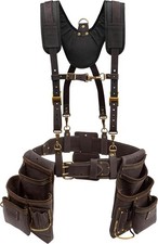 OX Pro Oil Tanned Leather Tool Belt with Suspenders