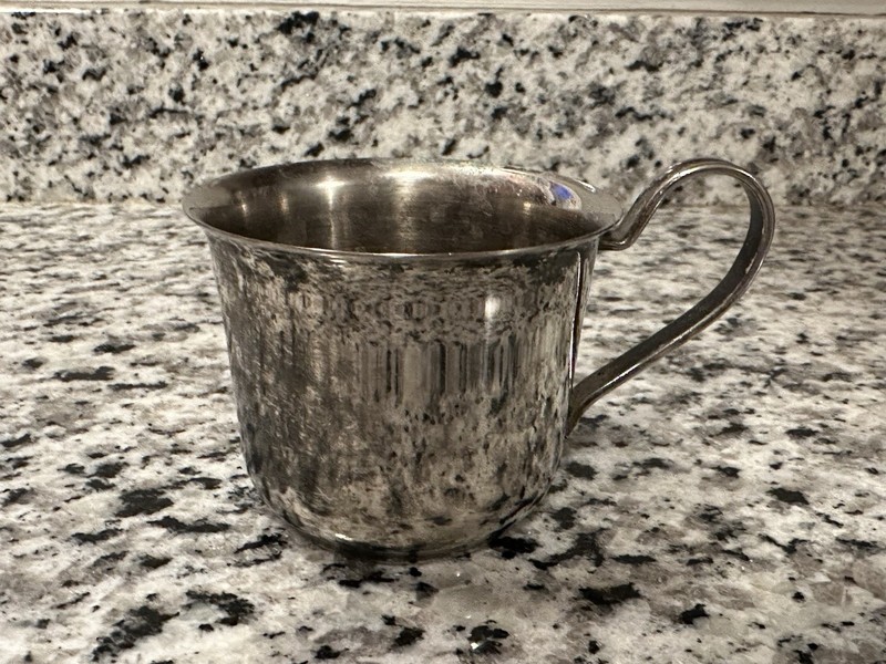 VTG Leonard Silver plated Baby Cup - Tarnished Silver
