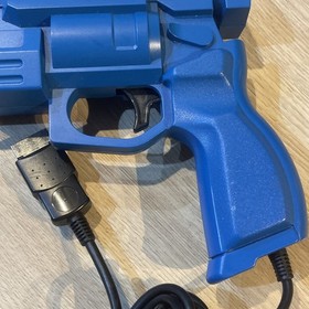 Virtua Cop SEGA Saturn Game & Official Blue Light Gun MK-80311 Tested & Working