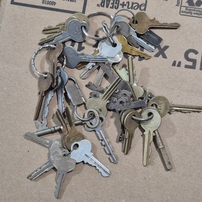 LOT OF OLD KEYS SKELETON CUT FLAT AND MORE 45?