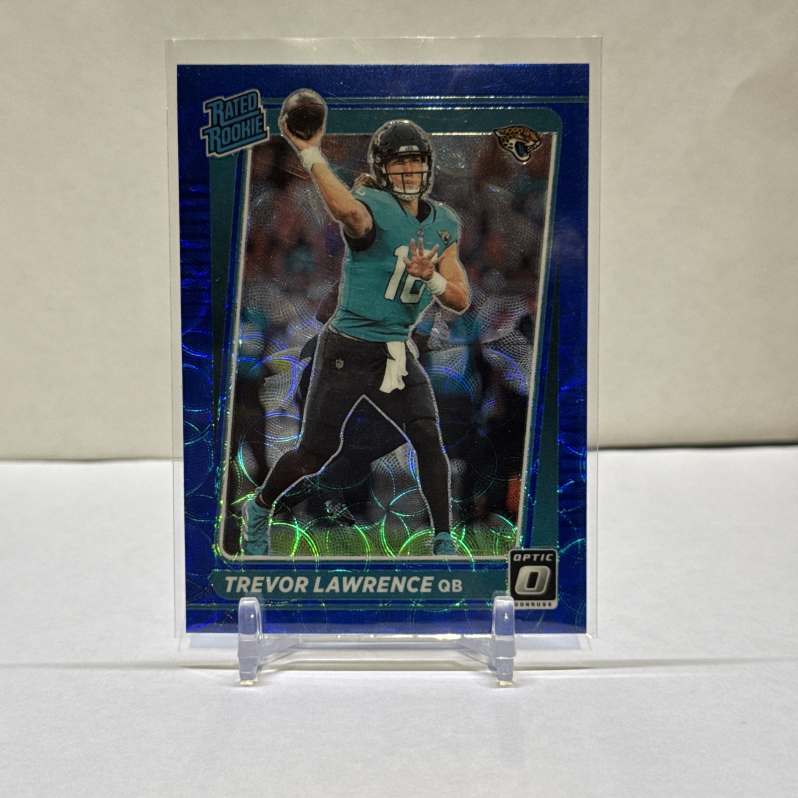 2021 Panini Donruss Optic Rated Rookie Trevor Lawrence #201 Blue Scope RC