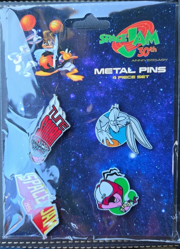 Space Jam 30th Anniversary Metal Pins 4 Piece Set