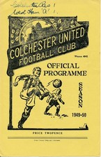 Colchester United v West Ham 'A' (Eastern Counties League 15.10) 1949/1950