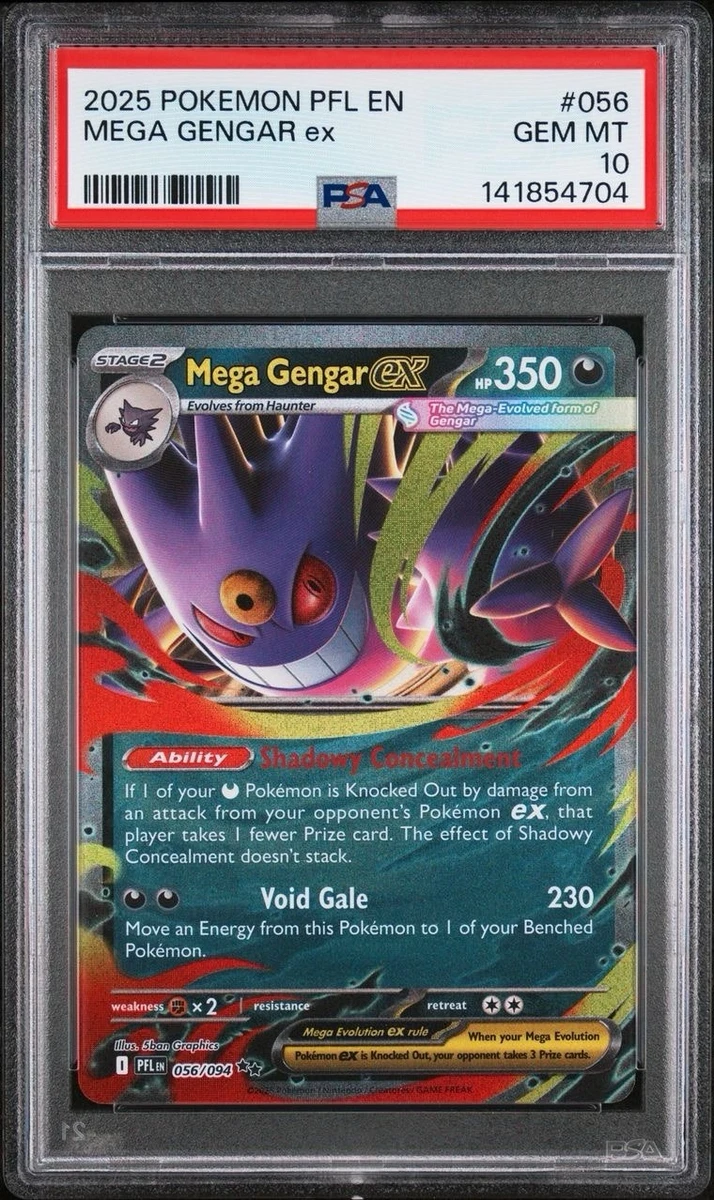 Pokémon TCG Grade 10 Gengar Individual Collectible Card Game Cards