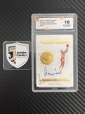 Jerry West 2020-21 Panini Flawless Finishes Autos Gold 03/10 TK Auto 10
