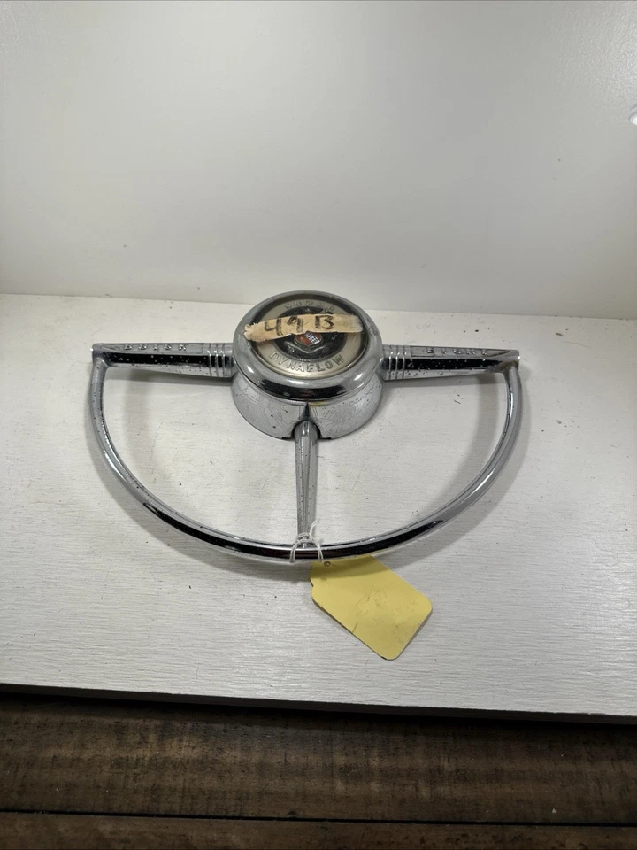 老式二手原始设备制造商 1948 年别克 Super Eight 铬喇叭环按钮 Dynaflow — 第 2/4 张图片