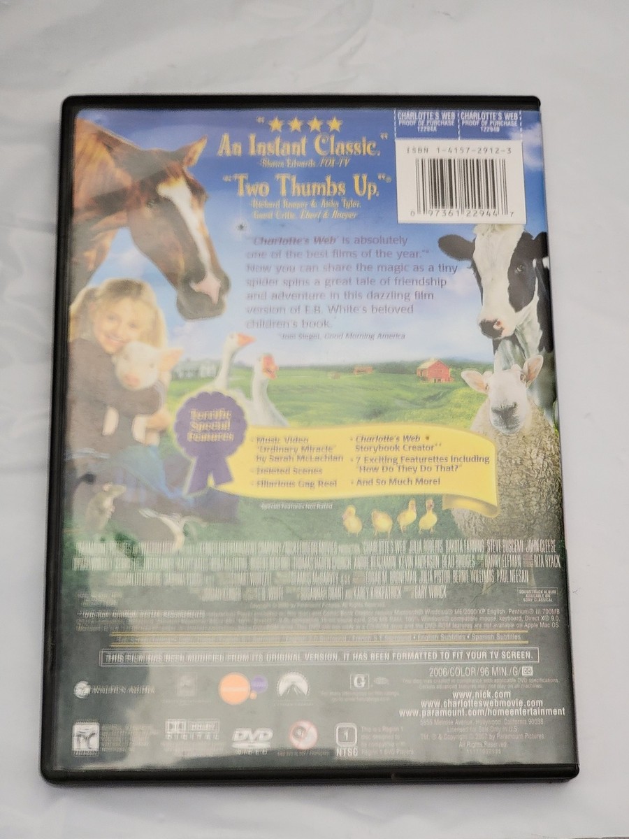 Charlotte's Web Full Screen DVD Winner Best Family Film Critics